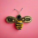 Bumble Bee Handmade Bead Brooch