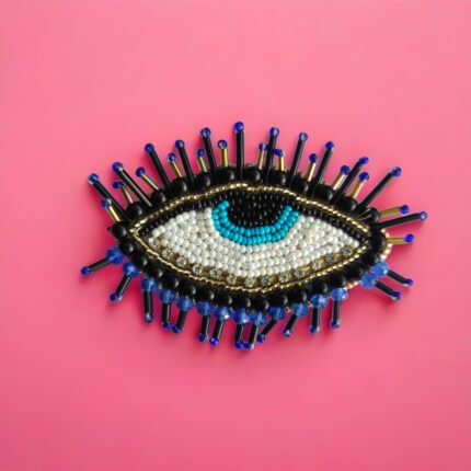 Evil Eye Themed Bead Brooch design 1
