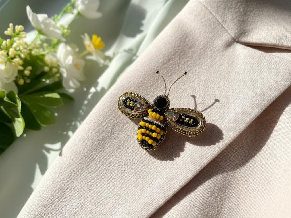 Bead brooches for valentine's day
