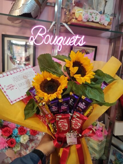 sunflower theory bouquet in dehradun
