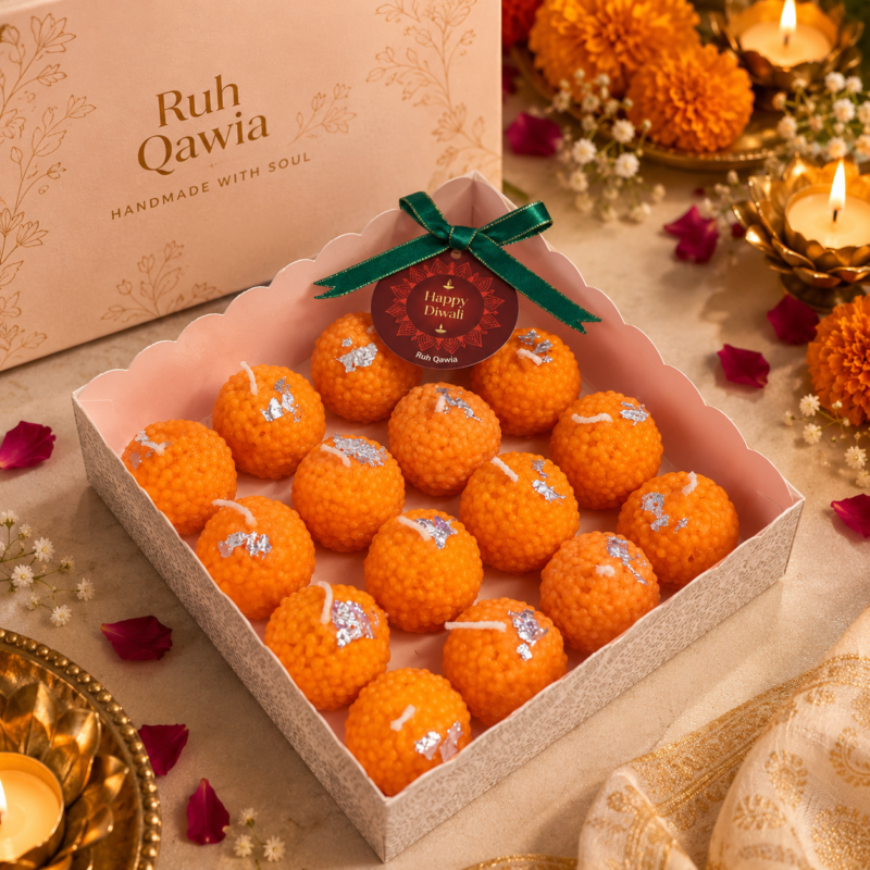 16 Motichoor Laddoo Candle Box