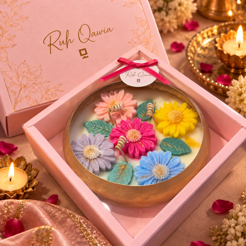 7 Inch Hammer Urli - daisy theme candle with box
