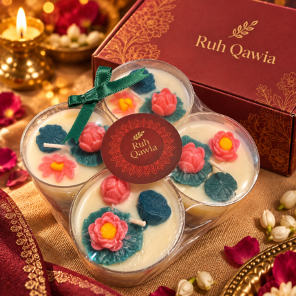 Big Round Lotus Pond T-light Candle Set