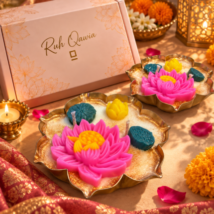 Lotus Urli Candle - Lotus pond theme design 1