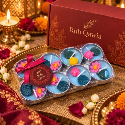 T-light candles without box - lotus pond inspired set of 8